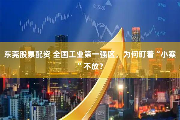 东莞股票配资 全国工业第一强区，为何盯着“小案”不放？
